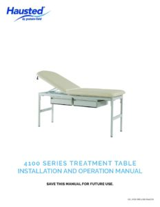 Operation Manual – 4100 Series Treatment Table